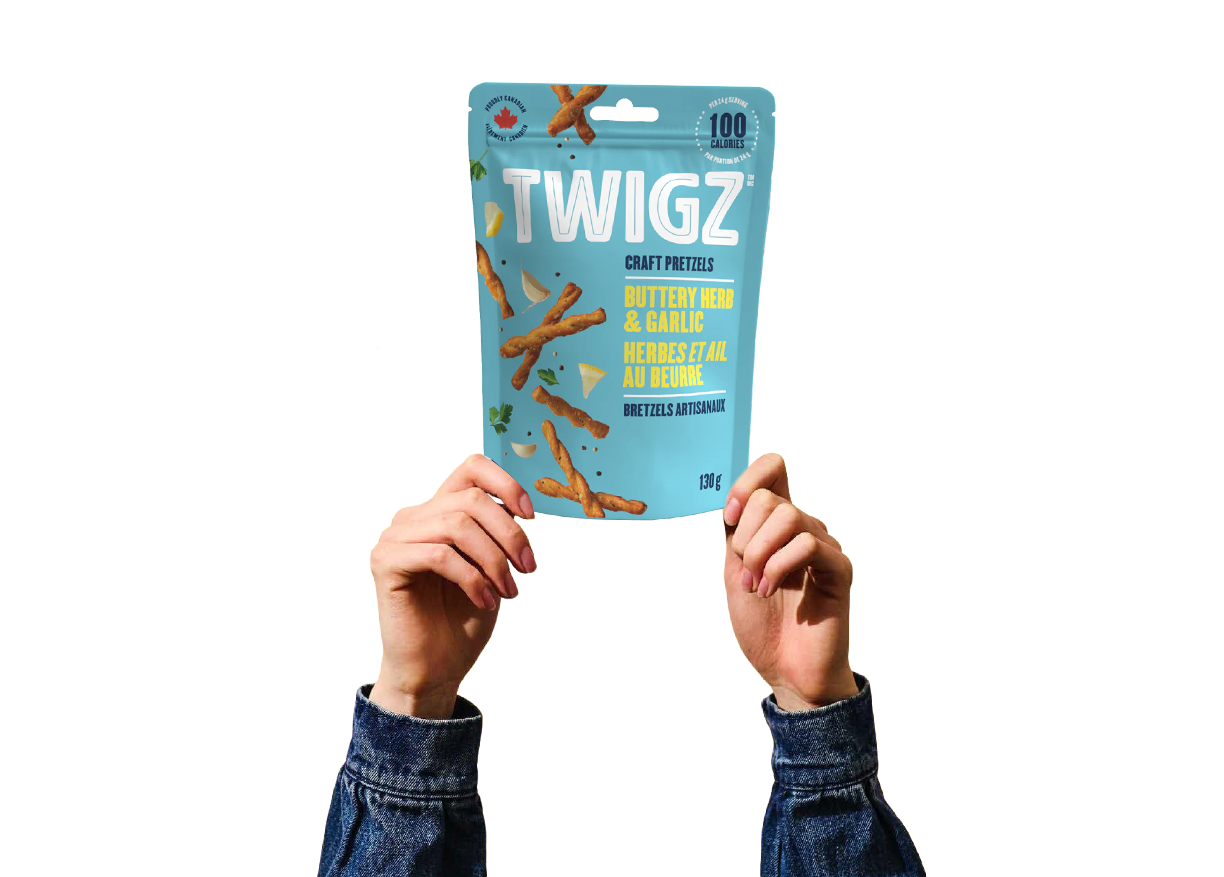 Hands holding product